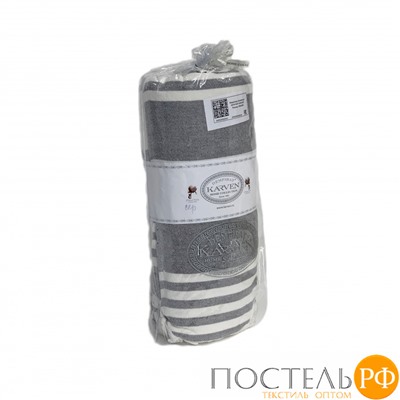 Полотенце Карвен 50*100 1шт.с бахрамой пештемаль махра Н 3275 v1 серый
