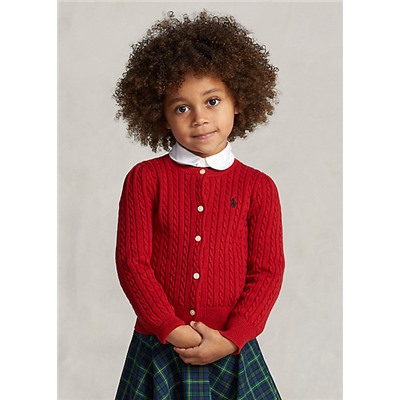Girls 2-6x Mini-Cable Cotton Cardigan