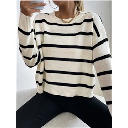 Striped Drop Shoulder Sweater