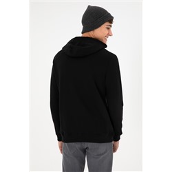 Erkek Siyah Basic Sweatshirt