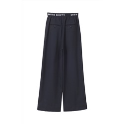 Pantalón palazzo de lana Negro