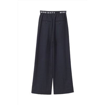 Pantalón palazzo de lana Negro