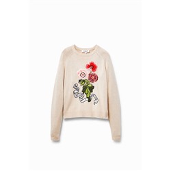 Jersey flores bordadas