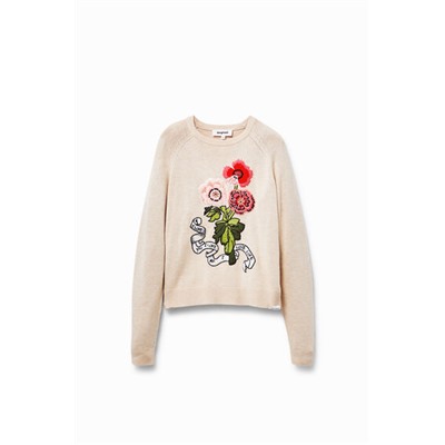 Jersey flores bordadas