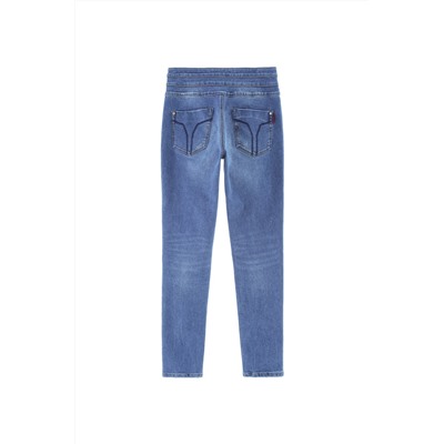 Vaquero skinny fit de tiro alto Azul