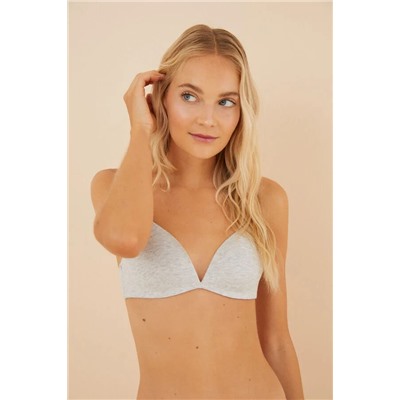 CHARMING Sujetador triangular algodón gris