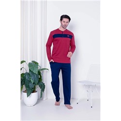 AHENGİM Erkek Pijama Takımı Interlok Ön Gövde Parçalı Pamuklu Mevsimlik M70062268 1-2-10001211