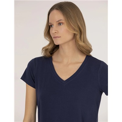 Lacivert Comfort Fit Basic Tişört