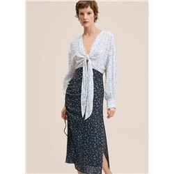 Vestido estampado abertura  -  Mujer | MANGO OUTLET España