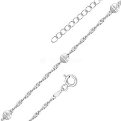 Браслет из серебра родированный - 23 см 160260R053L23