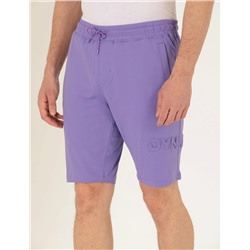 Lila Slim Fit Örme Şort