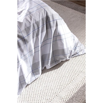 Musette King Size %100 Pamuk Ranforce Baskılı Nevresim Takımı - Mavi