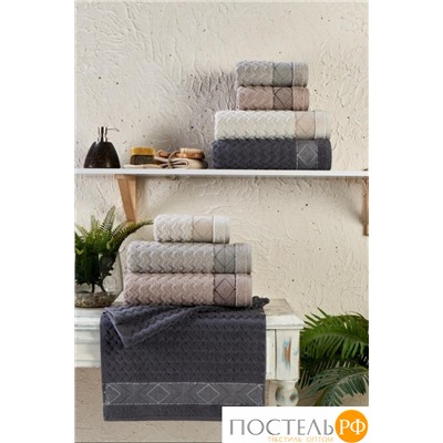 Набор полотенец Карвен "PLATOS" Cotton (penye) 70*140 4шт. махра HS 1005