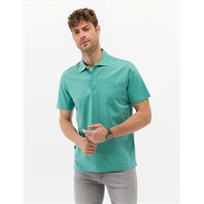 Yeşil Regular Fit Polo Yaka Merserize Tişört