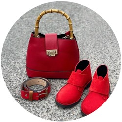 Ab.Zapatos 3316 New R FUEGO+Ab.Zapatos PELLE Bambu (630) rojo АКЦИЯ