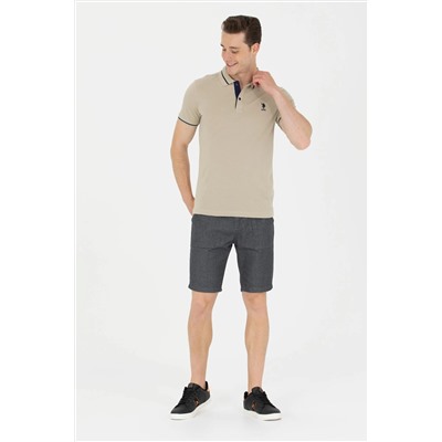 Erkek Haki Basic Polo Yaka Tişört