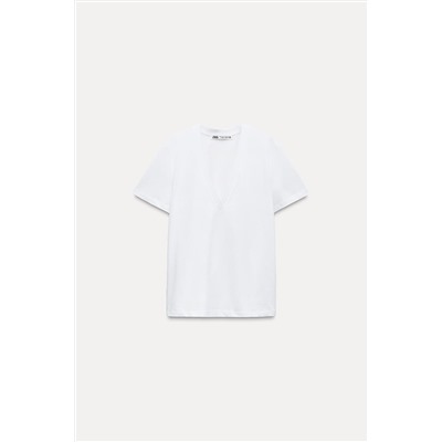 COTTON T-SHIRT WITH ENZYME FINISH