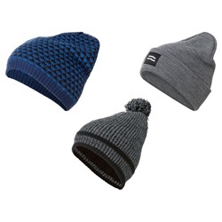 CRIVIT® Strickmütze Jungen, Fleecefutter, Namensetikett