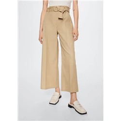 Pantalón algodón cinturón  -  Mujer | MANGO OUTLET Melilla