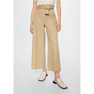 Pantalón algodón cinturón  -  Mujer | MANGO OUTLET Melilla