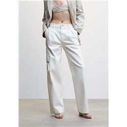 Jeans wideleg bolsillo -  Mujer | MANGO OUTLET España
