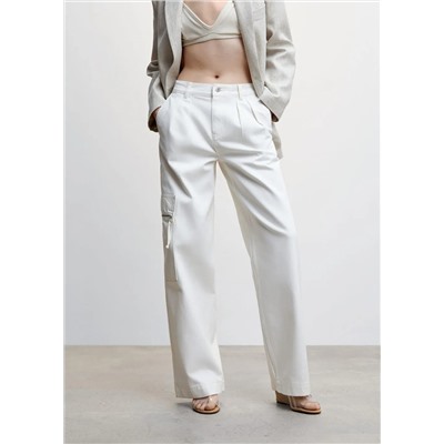 Jeans wideleg bolsillo -  Mujer | MANGO OUTLET España
