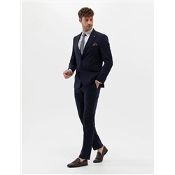 Lacivert Slim Fit Yün Takım Elbise