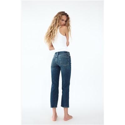 TRF SLIM CROPPED BELL BOTTOM MID-WAIST JEANS