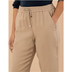 Bej Carrot Fit Kumaş Pantolon