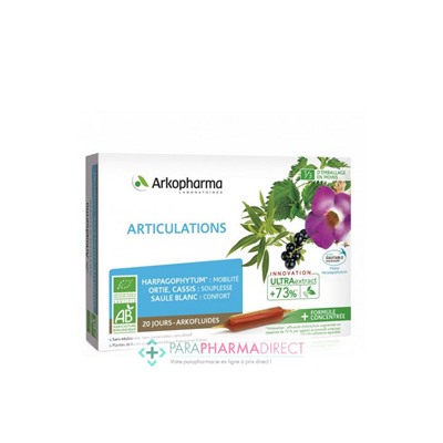 ArkoPharma ArkoFluides - Articulations - Mobilité Souplesse & Confort - BIO 20 ampoules