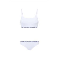 U.S. Polo Assn. Kadın Beyaz Büstiyer Slip Takım Us.b1.65004 VOEM65004