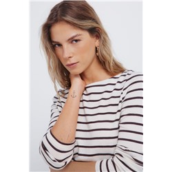 Camiseta punto cortado rayas