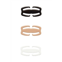 3 pinzas dorsales para correr - Negro, nude y blanco