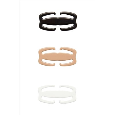 3 pinzas dorsales para correr - Negro, nude y blanco