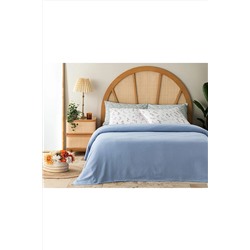 English Home Plain Pamuklu Çift Kişilik Pike 200x220 Cm Mavi TYC2JQ184N168555237767534