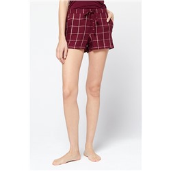Short Tartan Burdeos granate