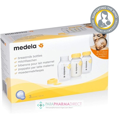 Medela Biberons pour Lait Maternel - Lot de 3x150 ml