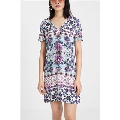 Vestido boho floral tipo camiseta
