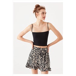 Mavi Seamless Askılı Siyah Crop Top 1600205-900