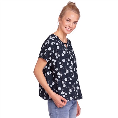 Damen Bluse mit elastischem Saumbündchen
