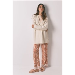 Cárdigan tricot beige