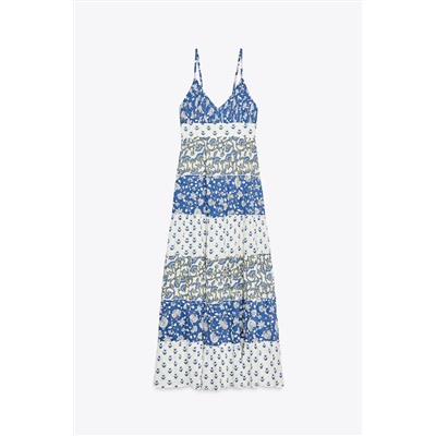 PATCHWORK PRINT PANEL DRESS