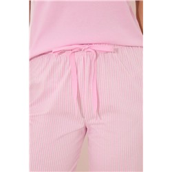 Pijama Capri algodón rosa rayas