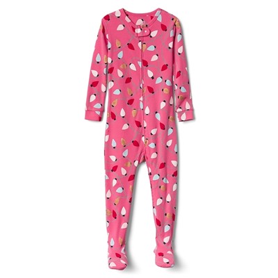 Festive lights footed sleep one-piece