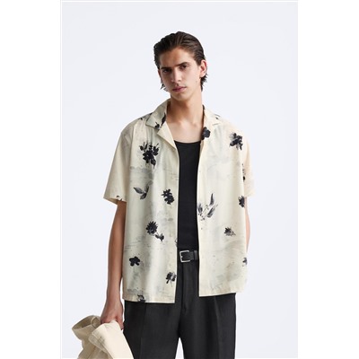 CAMISA ELÁSTICA ESTAMPADO FLORAL