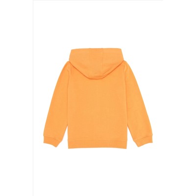 Erkek Çocuk Turuncu Basic Sweatshirt