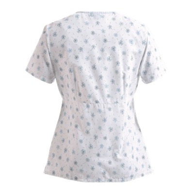 Cherokee Tooniforms Scrubs Celebrate Olaf Print Top