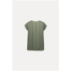 V-NECK COTTON T-SHIRT