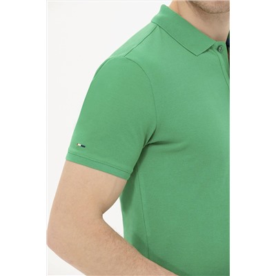 Erkek Yeşil Basic Polo Yaka Tişört