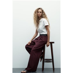 DOUBLE PLEAT TROUSERS WITH BELT